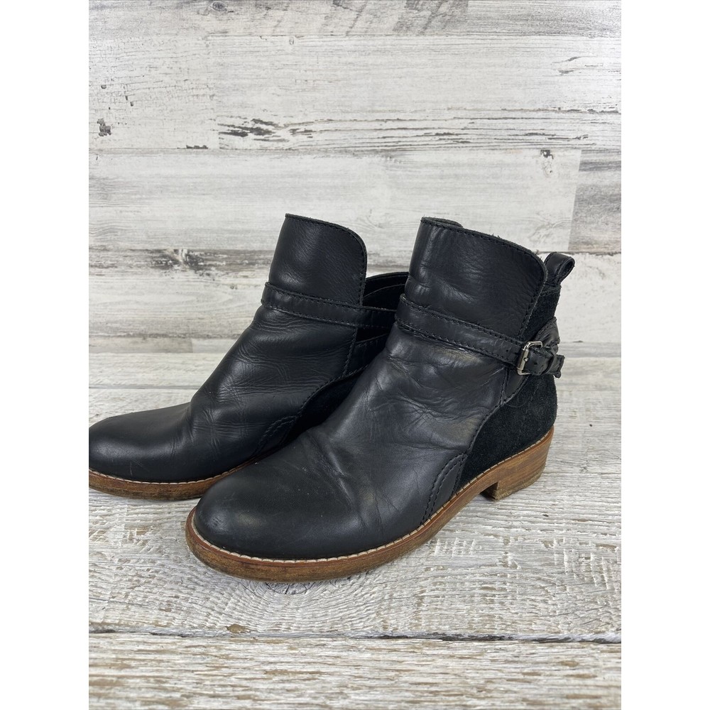 ACNE Studios Clover Wrap Strap Leather Boots | Black | Sz 39 Italy